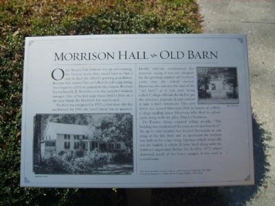 Morrison Hall - Old Barn Marker image. Click for full size.