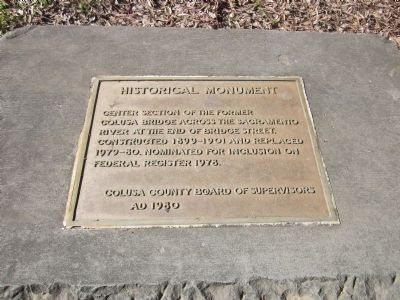 Center Section of the Former Colusa Bridge Marker image. Click for full size.