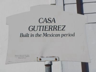 Casa Gutierrez Marker image. Click for full size.