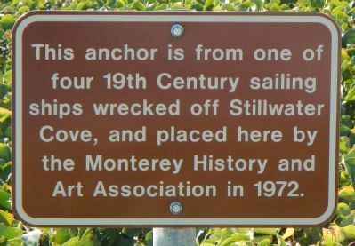 19th Century Sailing Ship's Anchor Marker image. Click for full size.