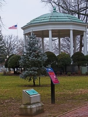 Joseph Nicholson Home Site and Bandstand Marker & the 1922 Zimmerman Bandstand image. Click for full size.