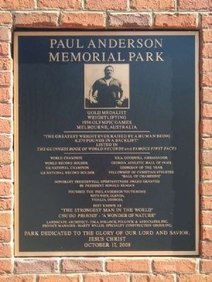 Paul Anderson Memorial Park image. Click for full size.