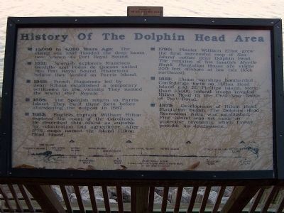 History Of The Dolphin Head Area Marker image. Click for full size.