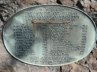 Patriots and Soldiers of the American Revolution Marker image. Click for full size.