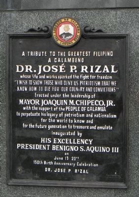 Jos Rizal Monument - Panel 2 image. Click for full size.