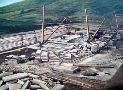 Early Industries Mural Detail - Stone Quarry image. Click for full size.