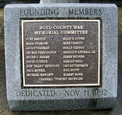 Boyd County War Memorial Committee Marker image. Click for full size.
