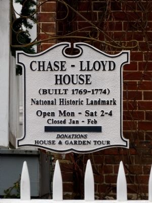 Chase-Lloyd House Sign image. Click for full size.
