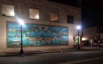 Wall Mural Near the Boll Weevil Marker image. Click for full size.