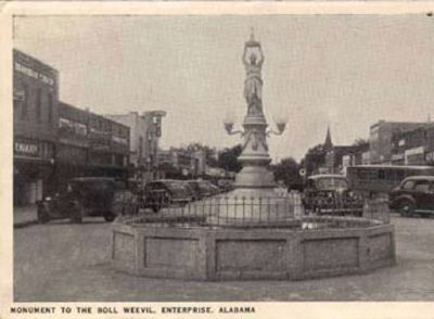 Original Boll Weevil Monument image. Click for full size.