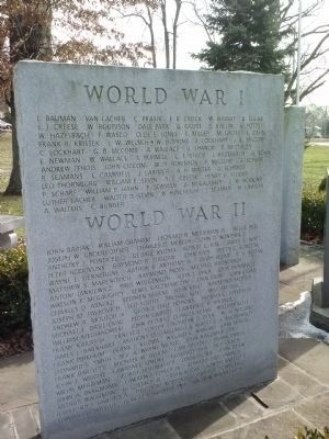 World War I and World War II Honorees image. Click for full size.