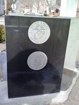 US Marines and US Merchant Marines marker image. Click for full size.