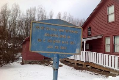 Civil War Enlistment Center Marker. Click for full size. Civil War Enlistment Center Marker image. Click for full size.