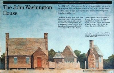 John Washington House Marker image. Click for full size.