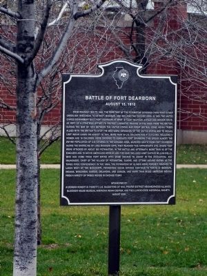 Battle of Fort Dearborn Marker image. Click for full size.