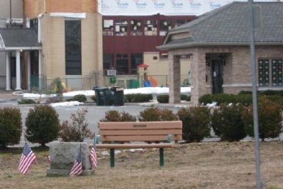 JWV Memorial and bench image. Click for full size.