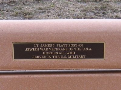 JWV bench plaque image. Click for full size.