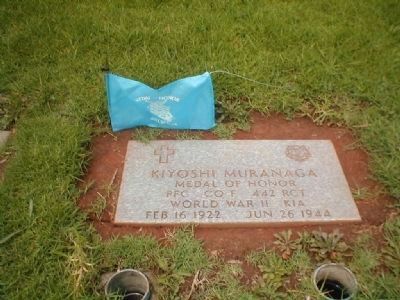 Medal of Honor Recipient Kiyoshi K. Muranga Grave Site image. Click for full size.