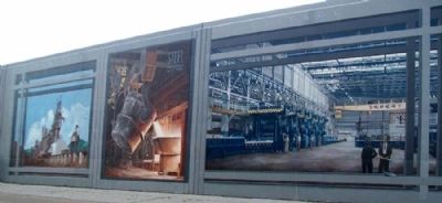 Steel Industry, 1870-1980 Mural image. Click for full size.