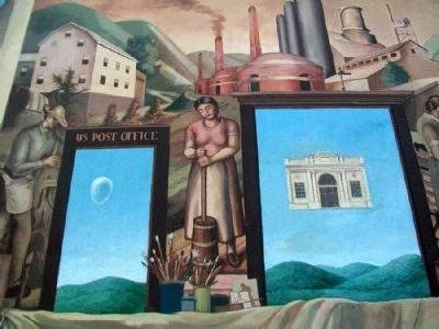 Clarence Holbrook Carter Mural Detail image. Click for full size.