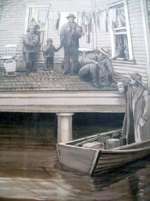 1937 Flood Mural Detail image. Click for full size.