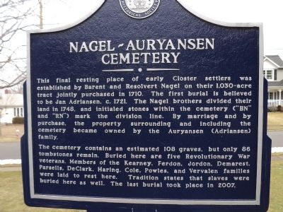 Nagel – Auryansen Cemetery Marker image. Click for full size.