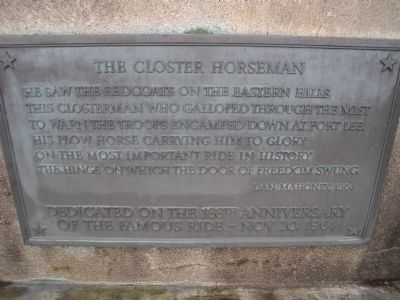 The Closter Horseman Marker image. Click for full size.
