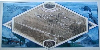 Portsmouth Railroads, 1950's Mural image. Click for full size.