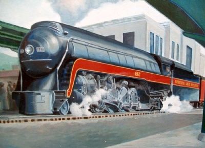 Portsmouth Railroads, 1950's Mural Detail image. Click for full size.
