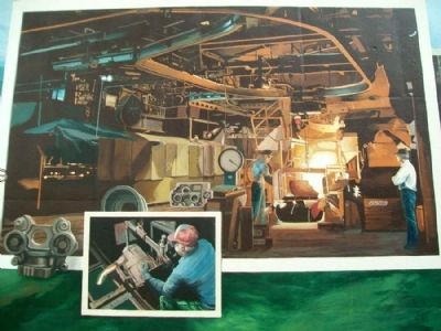 Modern Industry Mural Detail image. Click for full size.