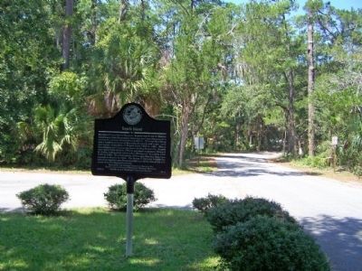 Sapelo Island Marker along Landing Road/Sapelo Dock Road image. Click for full size.