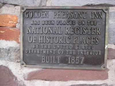 Golden Pheasant Inn Marker. Click for full size. Golden Pheasant Inn Marker image. Click for full size.