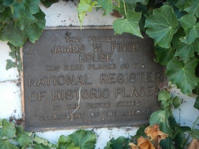 James W. Finch House Marker. Click for full size. James W. Finch House Marker image. Click for full size.