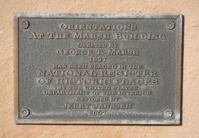 Orientations At The Marsh Building Marker image. Click for full size.