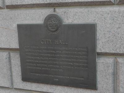 City Hall Marker image. Click for full size.