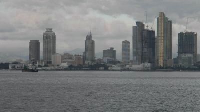 The Manila skyline - viewed from the ferry whose terminal is near image. Click for full size.