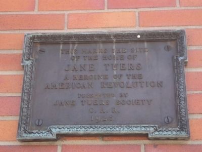 Jane Tuers Marker. Click for full size. Jane Tuers Marker image. Click for full size.