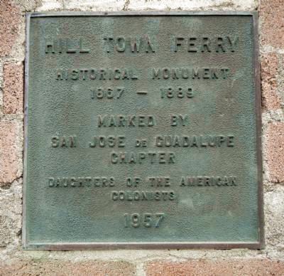 Hill Town Ferry Marker image. Click for full size.