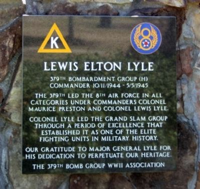 379th Bombardment Group Commander Lewis Elton Lyle image. Click for full size.
