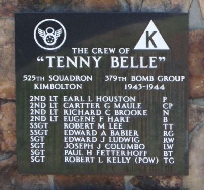 379th Bombardment Group - 525th Squadron -"Tenny Belle" image. Click for full size.