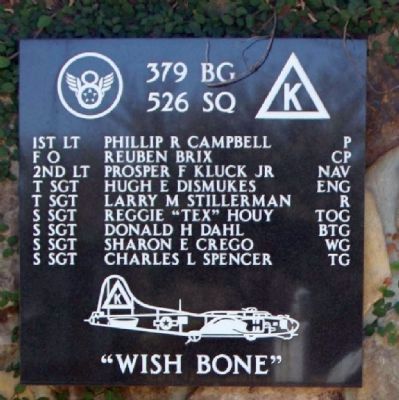 379th Bombardment Group - 526th Squadron -"Wish Bone" image. Click for full size.