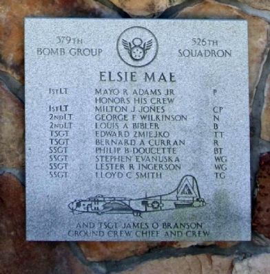 379th Bombardment Group - 526th Squadron - "Elsie Mae" image. Click for full size.
