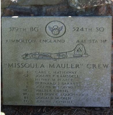 379th Bombardment Group - 524th Squadron - "Missoula Mauler" image. Click for full size.