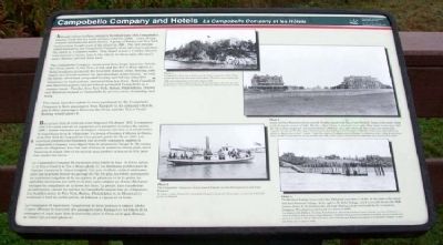 Campobello Company and Hotels Marker. Click for full size. Campobello Company and Hotels Marker image. Click for full size.