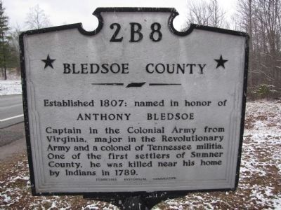 Bledsoe County Marker image. Click for full size.