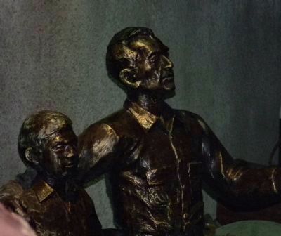 Statues of President Quezσn and his son at the family's quarters in Malinta Tunnel. Click for full size. Statues of President Quezσn and his son at the family's quarters in Malinta Tunnel image. Click for full size.