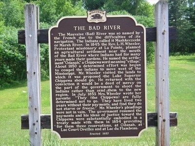 The Bad River Marker image. Click for full size.