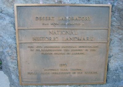 Desert Laboratory Marker image. Click for full size.