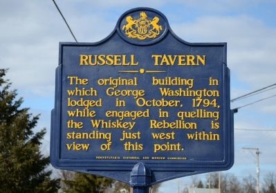 Russell Tavern Marker image. Click for full size.