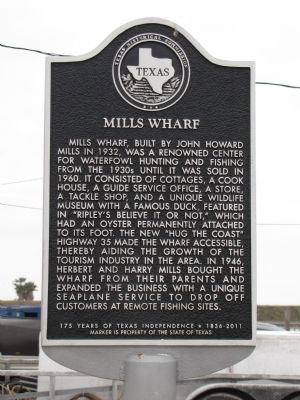 Mills Wharf Marker image. Click for full size.